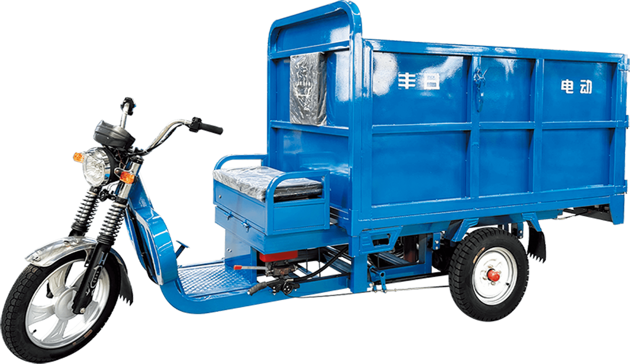 Large capacity electric sanitation tricycle