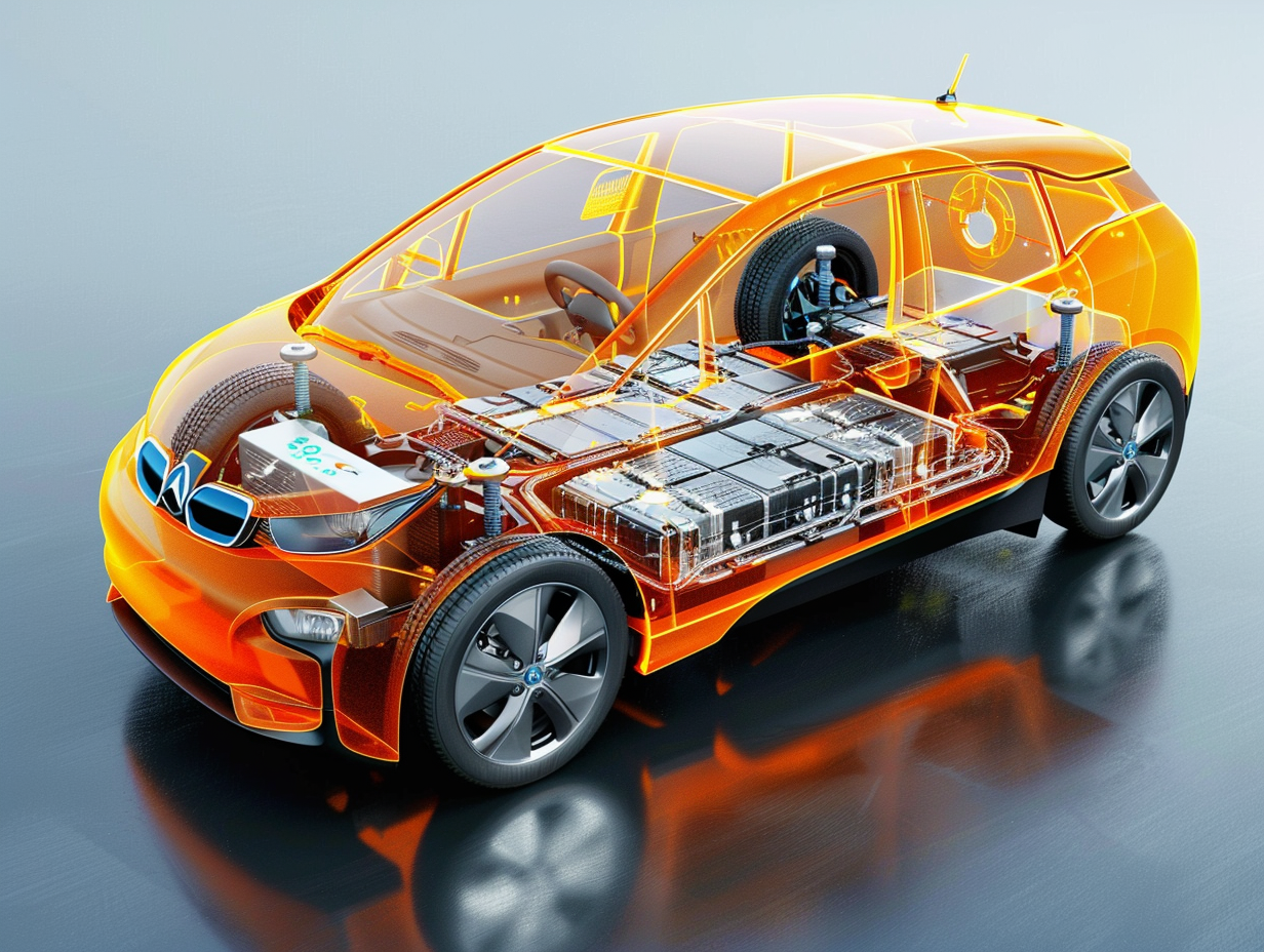 Electric vehicle powered by lithium batteries